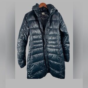 Nike Sportswear Down Fill Hooded Long Parka Jacket Charcoal Grey Women's M